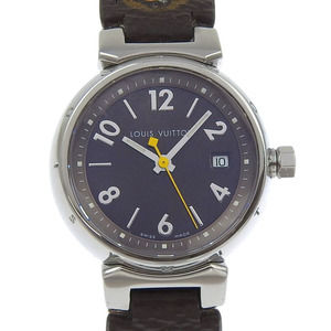 Louis Vuitton Tambour Watch Q1211, Stainless Steel and Monogram Canvas, Quart...